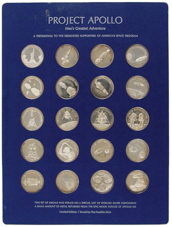 Lot #6249  Project Apollo Franklin Mint Medallion Set - Image 1