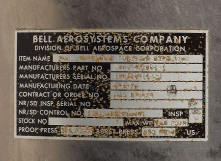 Lot #6257  Apollo Command Service Module Tank Assembly - Image 2