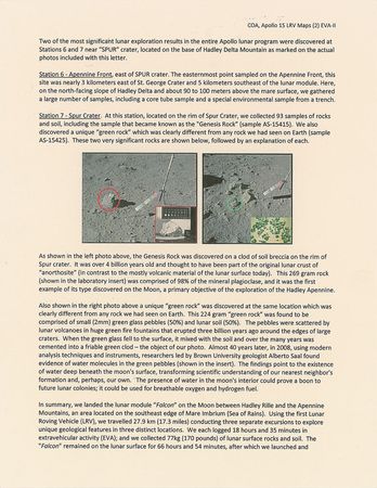 Lot #6524 Dave Scott's Apollo 15 Lunar Surface-Flown Combined LRV 'Photo' and 'Contour' Maps - Image 11