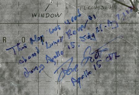 Lot #6524 Dave Scott's Apollo 15 Lunar Surface-Flown Combined LRV 'Photo' and 'Contour' Maps - Image 2