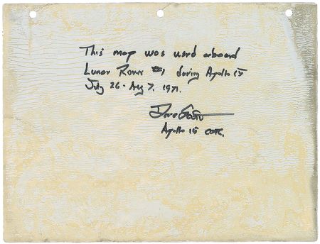 Lot #6524 Dave Scott's Apollo 15 Lunar Surface-Flown Combined LRV 'Photo' and 'Contour' Maps - Image 3