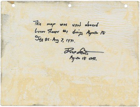 Lot #6524 Dave Scott's Apollo 15 Lunar Surface-Flown Combined LRV 'Photo' and 'Contour' Maps - Image 6