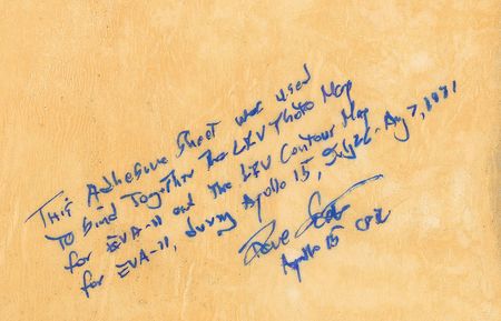 Lot #6524 Dave Scott's Apollo 15 Lunar Surface-Flown Combined LRV 'Photo' and 'Contour' Maps - Image 8