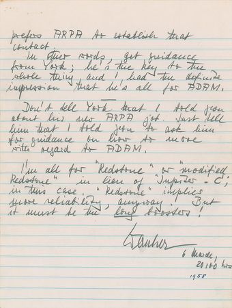 Lot #6059 Wernher von Braun 1958 Autograph Letter Signed - Image 3