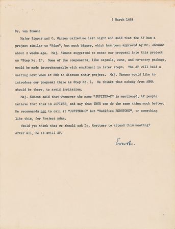 Lot #6059 Wernher von Braun 1958 Autograph Letter Signed - Image 4