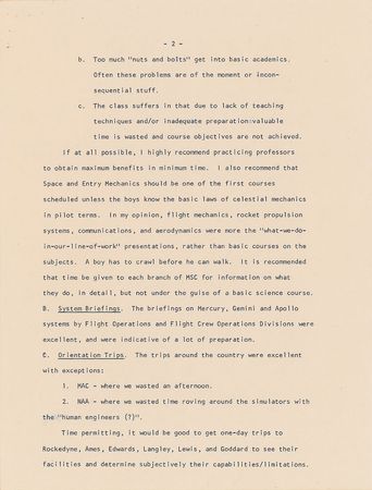 Lot #6171 John Young 1963 Signed Astronaut Training Critique - Image 2