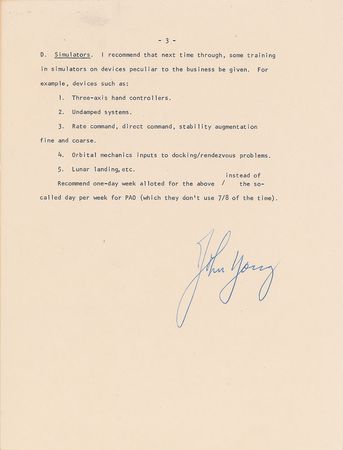Lot #6171 John Young 1963 Signed Astronaut Training Critique - Image 3