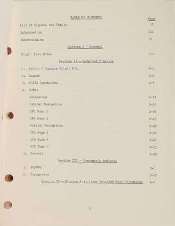 Lot #6292 Dave Scott Training-Used Apollo 7 Flight Plan - Image 3