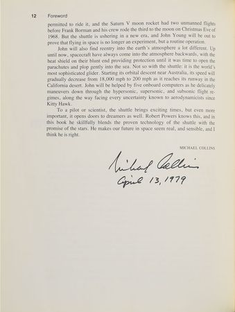 Lot #6393 Michael Collins Signed Book - Image 1
