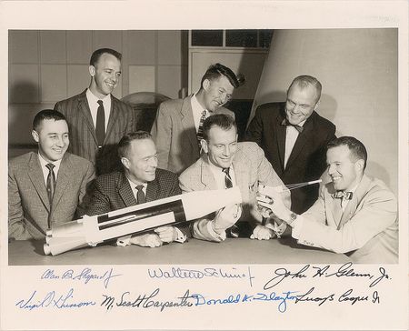 Lot #6108  Mercury 7 Signed Photograph - Image 1