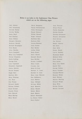 Lot #6334 Neil Armstrong 1945 High School Yearbook - Image 1