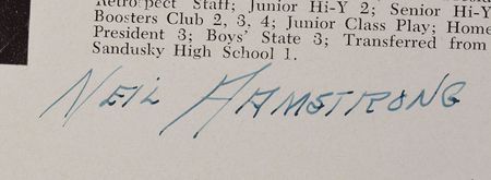 Lot #6336 Neil Armstrong Signed 1947 High School Yearbook - Image 2