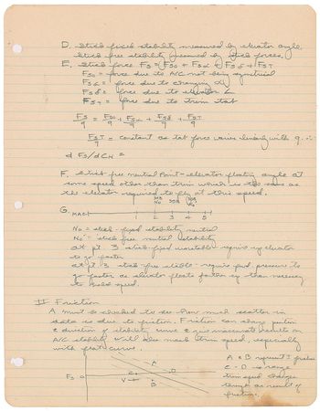 Lot #6121 Deke Slayton's Handwritten Papers from USAF Flight School - Image 3
