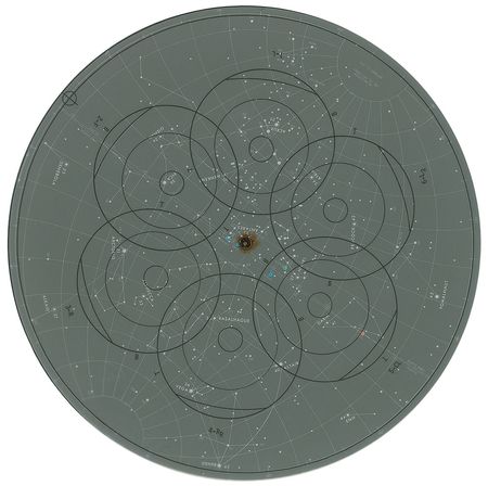 Lot #6500  Apollo 14 LM Lunar Surface Liftoff Navigation Training Star Charts - Image 1