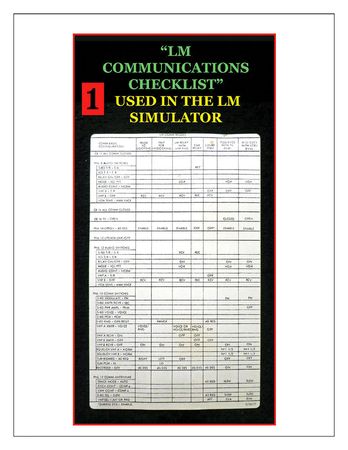 Lot #6550  Apollo 15 LM Communications Checklist Used in the LM Simulator - Image 4