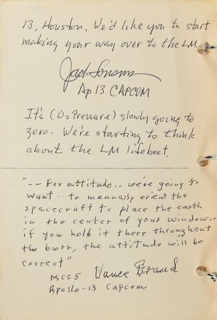 Lot #6451  Apollo 13 Lunar Module Contingency Checklist - Image 2