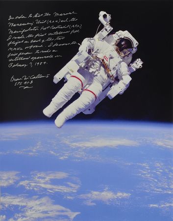 Lot #6715 Bruce McCandless Signed Photograph - Image 1