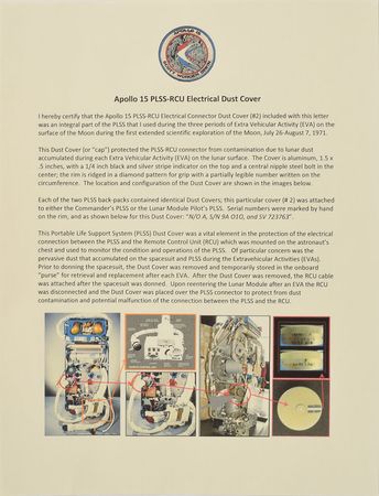 Lot #6520 Dave Scott's Lunar Surface-Flown Apollo 15 PLSS/RCU Cover - Image 2