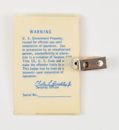 Lot #6237 Jack King's Apollo 204 Review Badge - Image 2