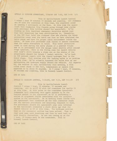 Lot #6397 Jack King's Apollo 11 Mission Commentary - Image 1