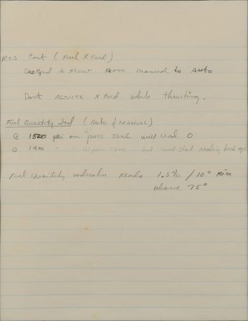 Lot #6095 Gordon Cooper Handwritten Notes and Signed Photo - Image 3