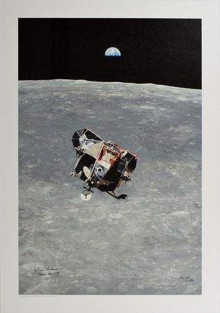 Lot #6382 Michael Collins Signed Canvas Print - Image 1