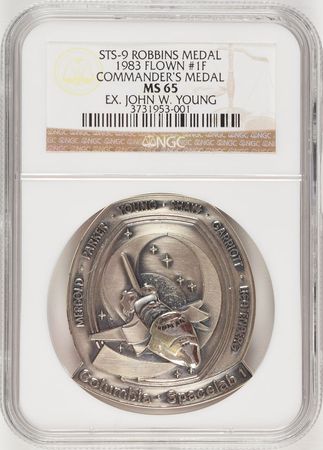 Lot #6712 John Young's STS-9 Flown Robbins Medallion - Image 1