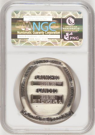 Lot #6712 John Young's STS-9 Flown Robbins Medallion - Image 2