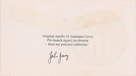 Lot #6575 John Young Signed Apollo 16 Insurance Cover - Image 2