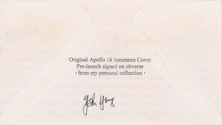 Lot #6581 John Young's Group of (3) Crew-Signed Apollo 16 Insurance Covers - Image 5