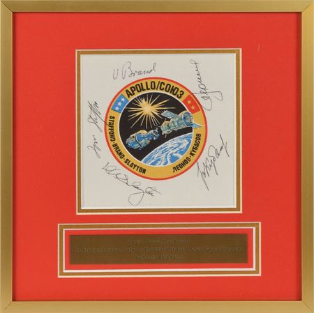 Lot #6649  Apollo-Soyuz Signed Beta Patch - Image 1