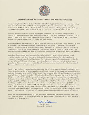 Lot #6522 Dave Scott's Lunar Orbit Flown Apollo 15 Photography Chart  - Image 7