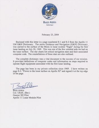 Lot #6324 Buzz Aldrin's Apollo 11 Lunar Surface-Flown Double Star Chart - Image 3