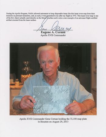 Lot #6590 Gene Cernan's Apollo 17 Lunar Surface-Used Rover Map - Image 4