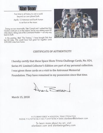 Lot #6426 Alan Bean's Limited Edition SpaceShots Cards - Image 4
