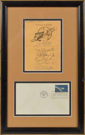 Lot #6110  Mercury 7 Signed Program Card - Image 1