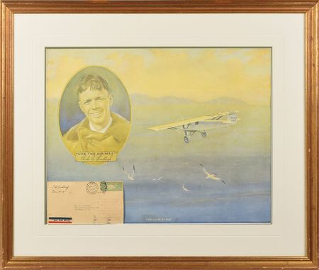 Lot #6044 Charles Lindbergh Signed First-Flight Airmail Cover - Image 1