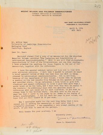 Lot #6029 Jesse L. Greenstein Group of (8) Letters - Image 6