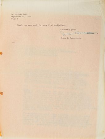 Lot #6029 Jesse L. Greenstein Group of (8) Letters - Image 8