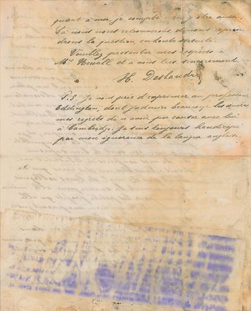 Lot #6027 Henri-Alexandre Deslandres Pair of Autograph Letters Signed - Image 2