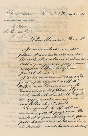 Lot #6027 Henri-Alexandre Deslandres Pair of Autograph Letters Signed - Image 3