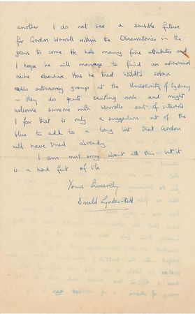 Lot #6034 Donald Lynden-Bell Autograph Letter Signed - Image 2