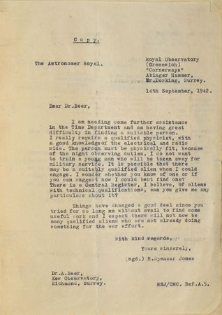 Lot #6038 Harold Spencer Jones Group of (20) Letters - Image 5