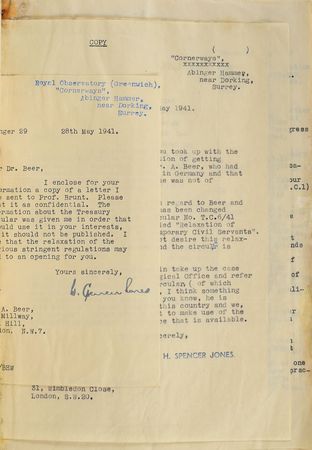 Lot #6038 Harold Spencer Jones Group of (20) Letters - Image 6