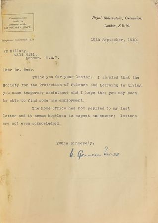 Lot #6038 Harold Spencer Jones Group of (20) Letters - Image 7