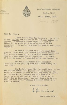 Lot #6038 Harold Spencer Jones Group of (20) Letters - Image 10