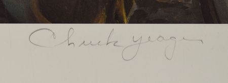 Lot #6091 Chuck Yeager Signed Poster - Image 2