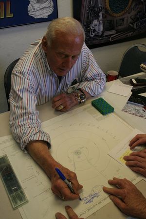 Lot #6211  Apollo 11 TLI Chart Signed by (12) Apollo Astronauts - Image 9