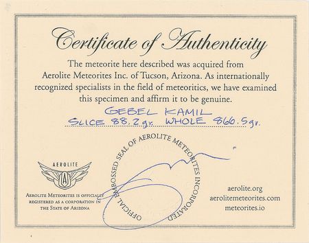 Lot #6025  Gebel Kamil Iron Meteorite Slice and Whole Specimen - Image 5