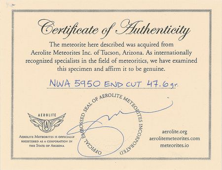 Lot #6024  Northwest Africa Stone Meteorite End Cut - Image 3